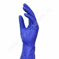 BENOVY Перчатки нитриловые сиренево-голубые, размер S 50пар