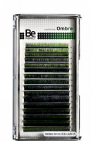 BE PERFECT Ресницы Ombre Green 16 линий MIX (C/0.10, 6-13)
